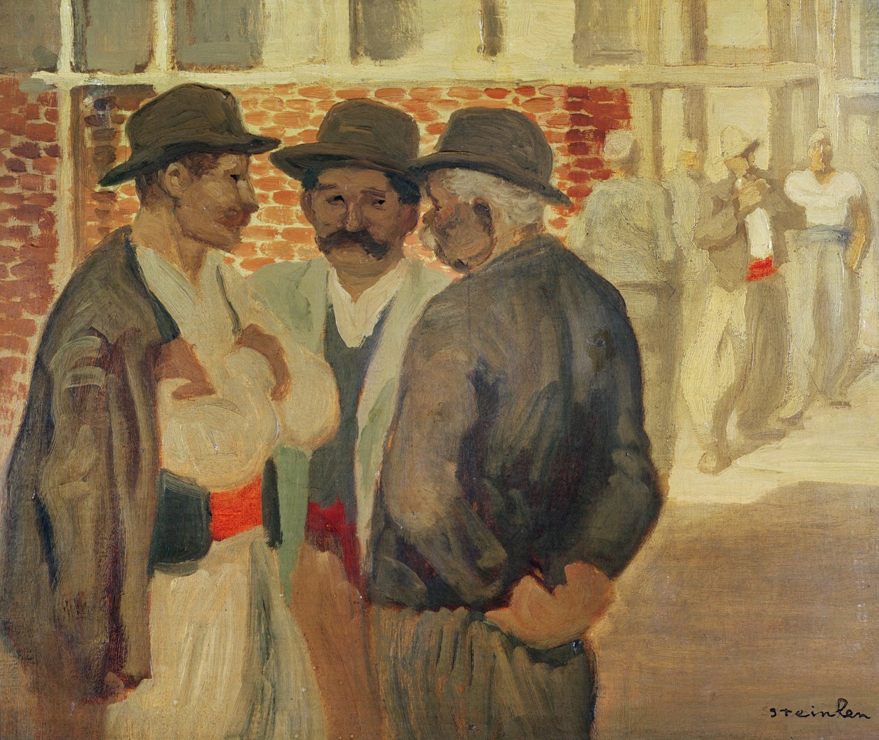 Bygningsarbeidere, av Théophile Alexandre Steinlen