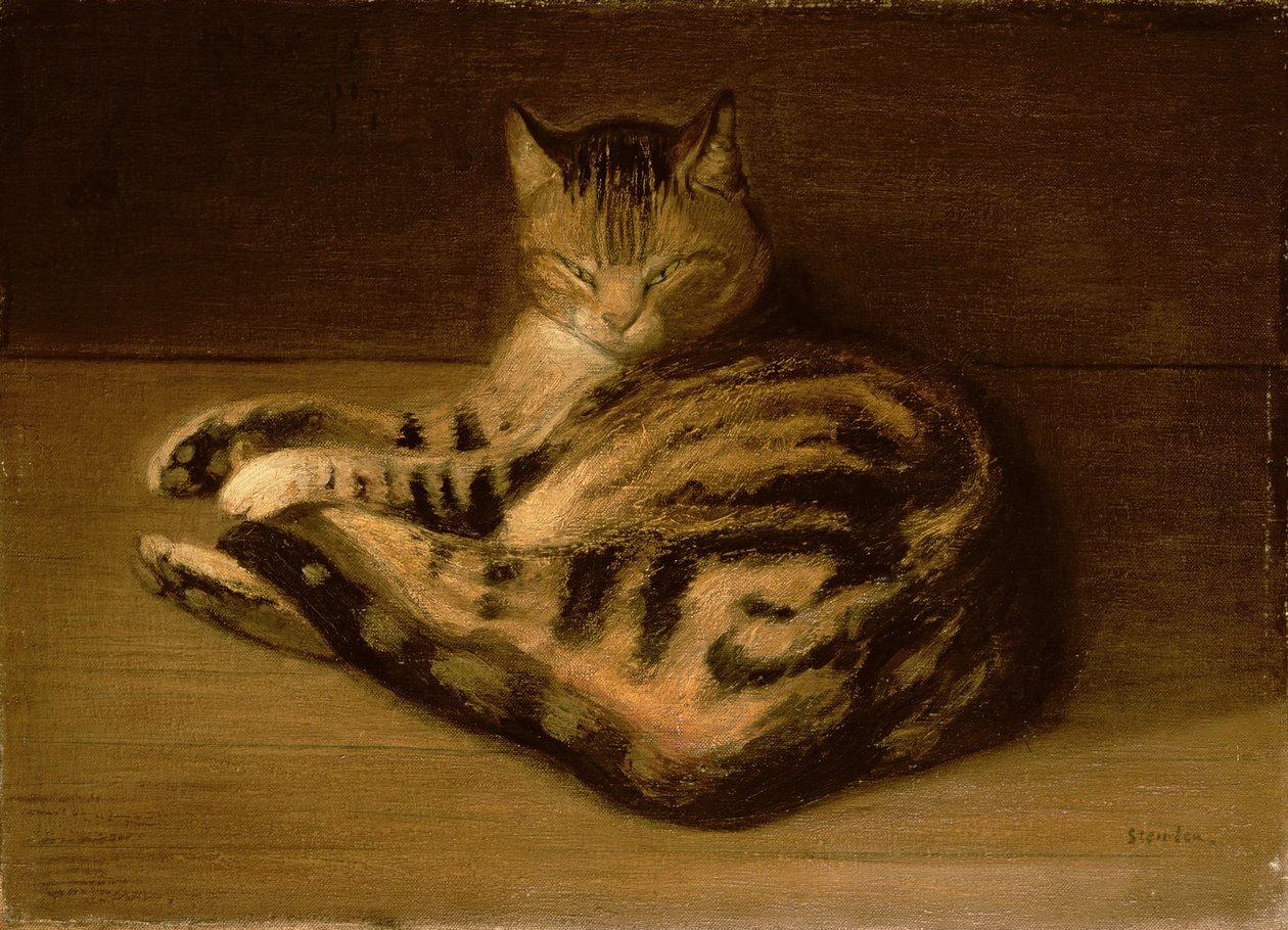 Liggende katt, 1898 av Théophile Alexandre Steinlen