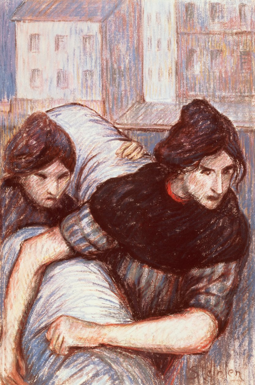 The Laundresses, 1898 (pastell på lerret) av Théophile Alexandre Steinlen