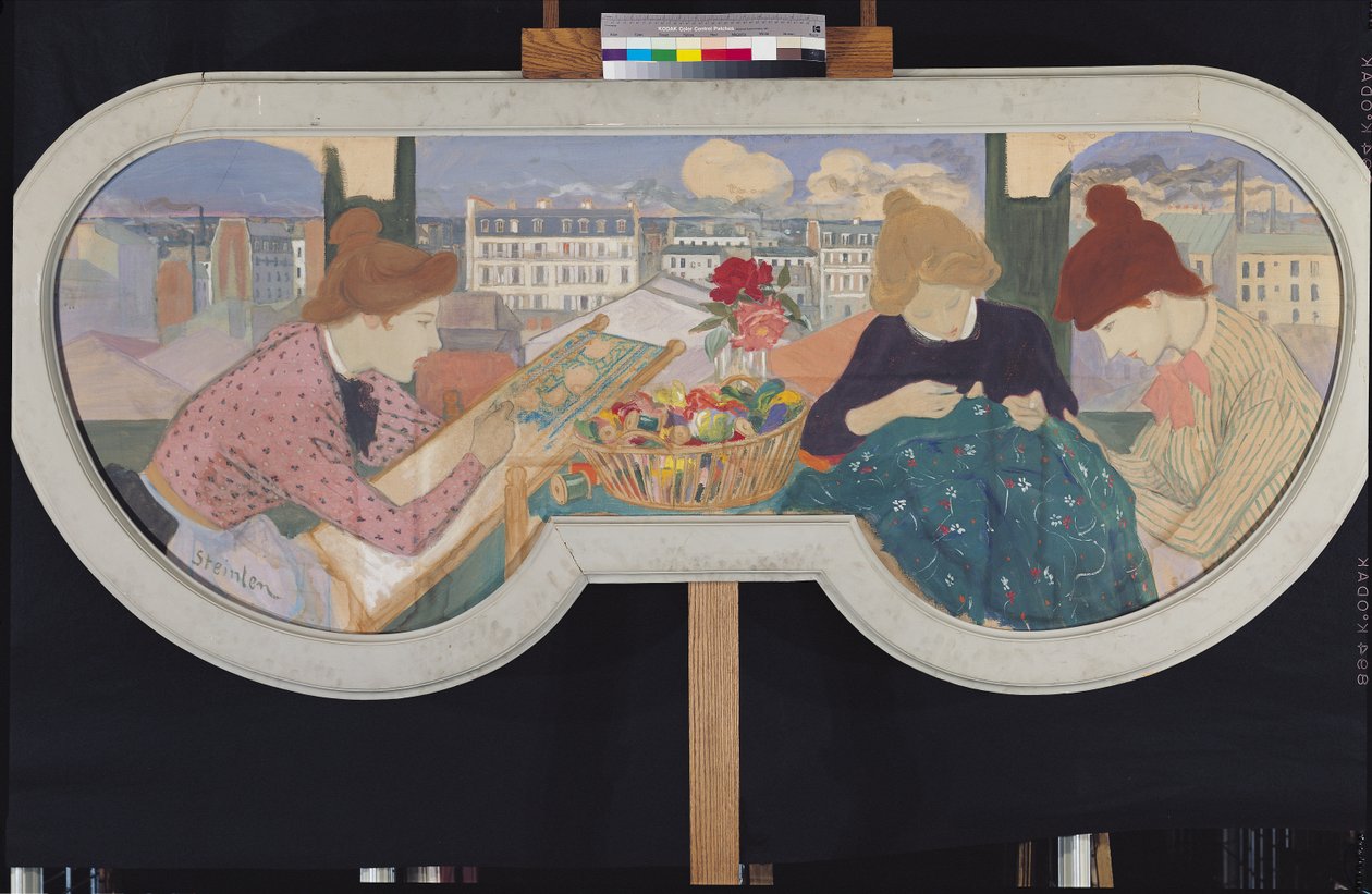 Tre kvinner som arbeider av Théophile Alexandre Steinlen