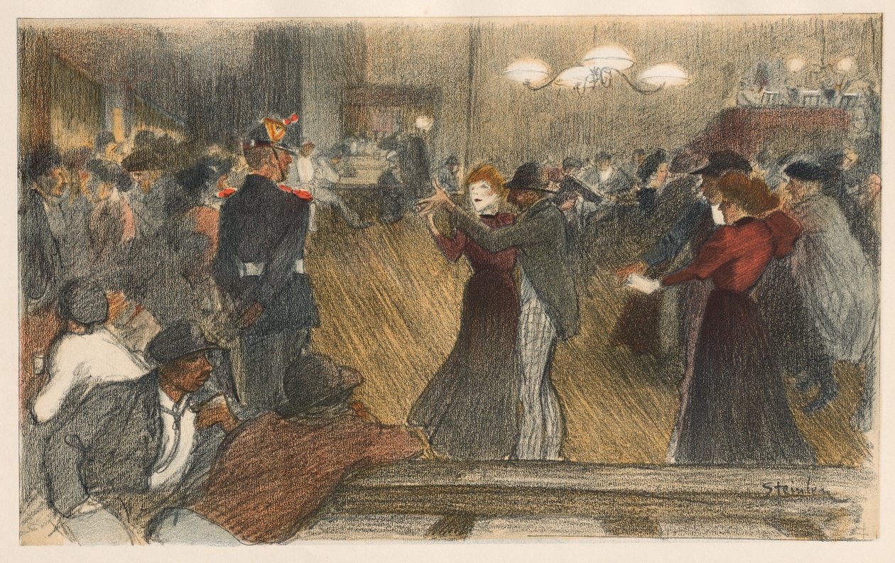 Ball barrieren av Théophile Alexandre Steinlen