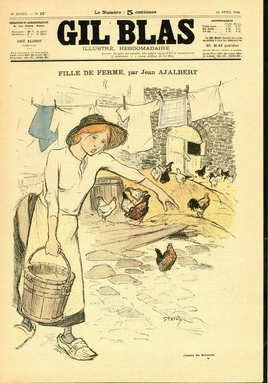 Cover av "" Gil Blas"" av Théophile Alexandre Steinlen