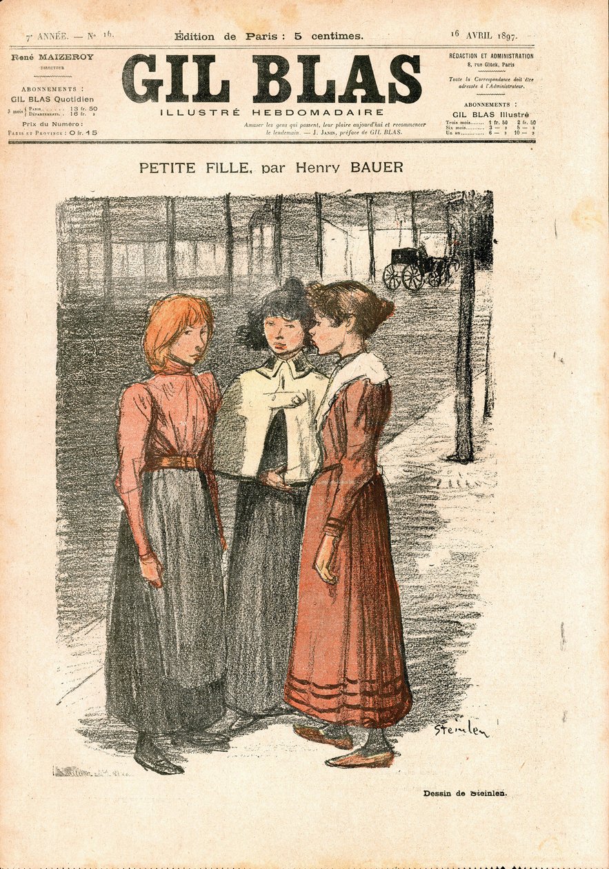 Cover av "" Gil Blas"" av Théophile Alexandre Steinlen