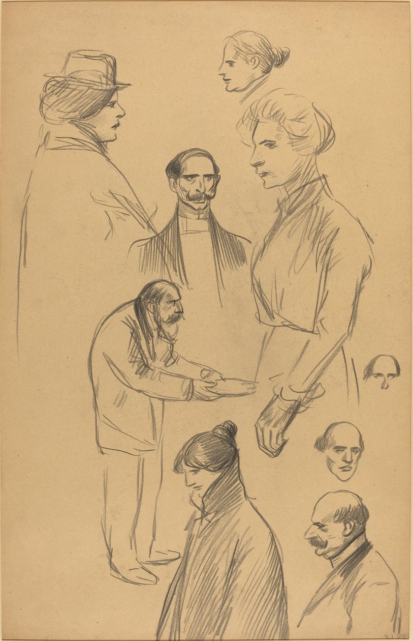 Figurstudier [verso] av Théophile Alexandre Steinlen