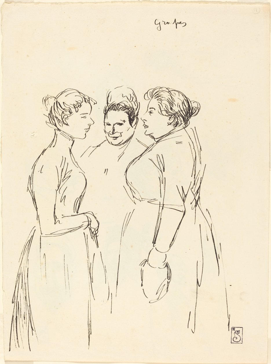 Sladrende kvinner av Théophile Alexandre Steinlen