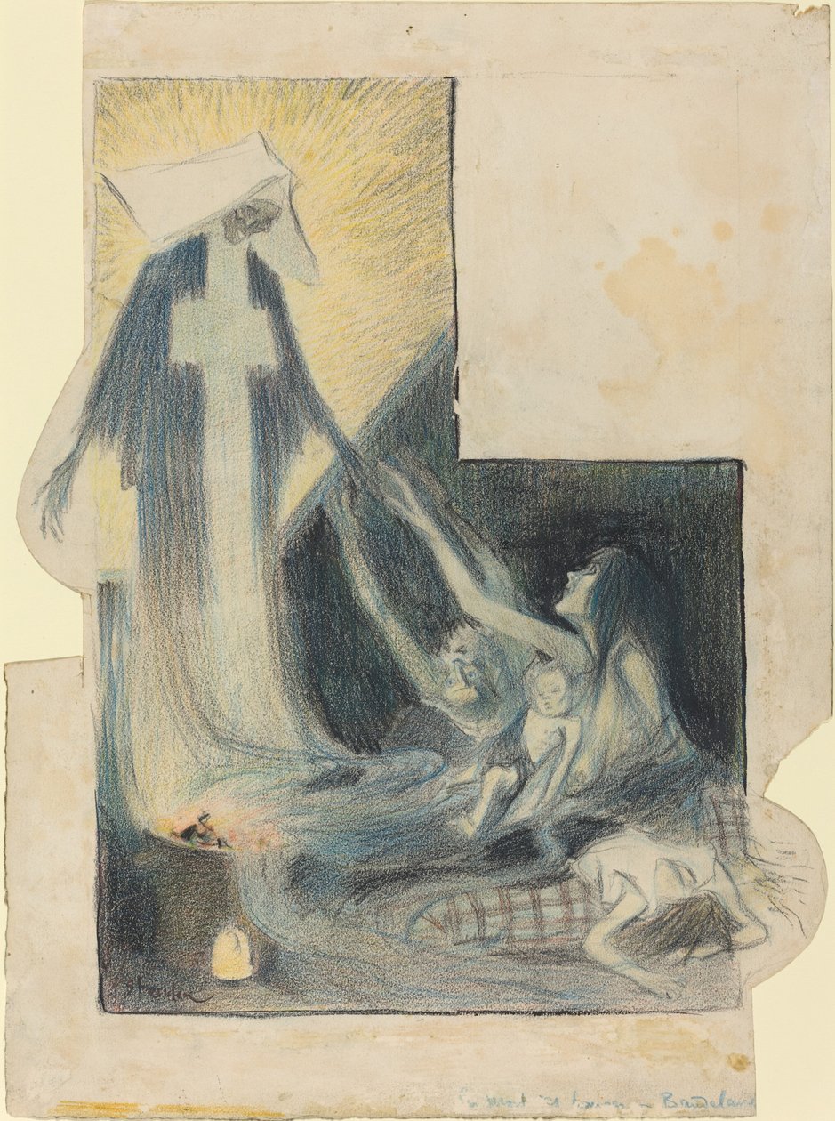 De fattiges død - Baudelaire av Théophile Alexandre Steinlen