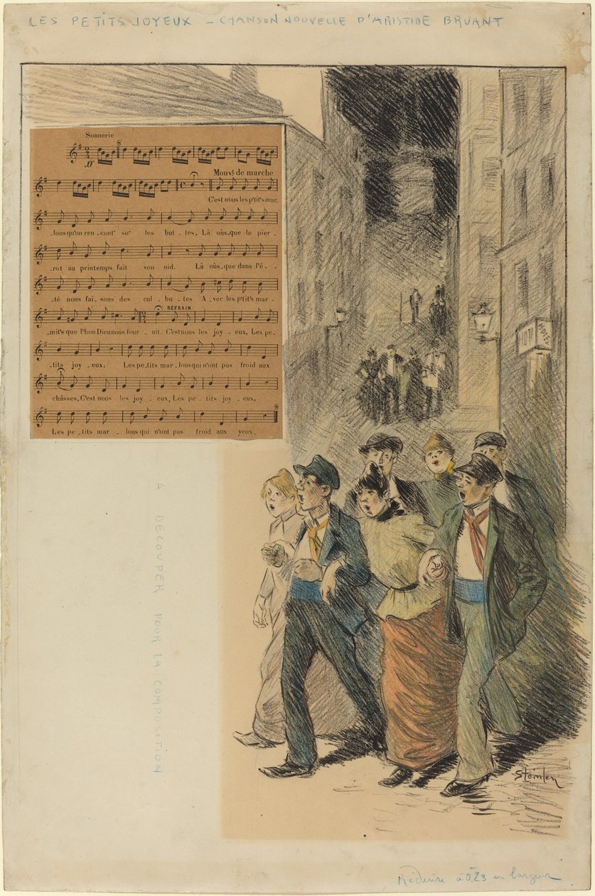 De glade små, 1891. av Théophile Alexandre Steinlen