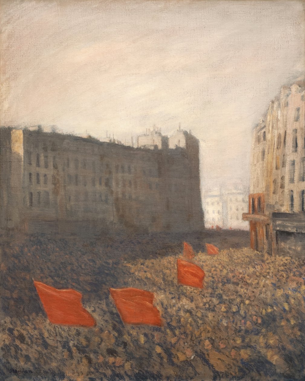 Populær demonstrasjon, ca. 1903. av Théophile Alexandre Steinlen