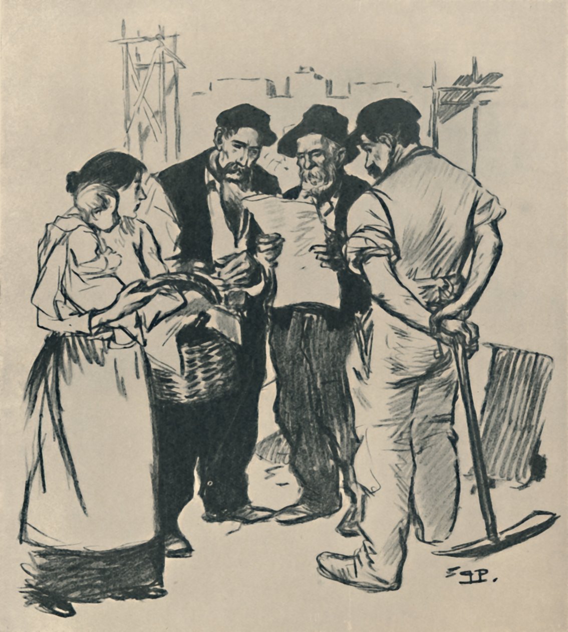 Throwback, c1894, 1919 av Théophile Alexandre Steinlen