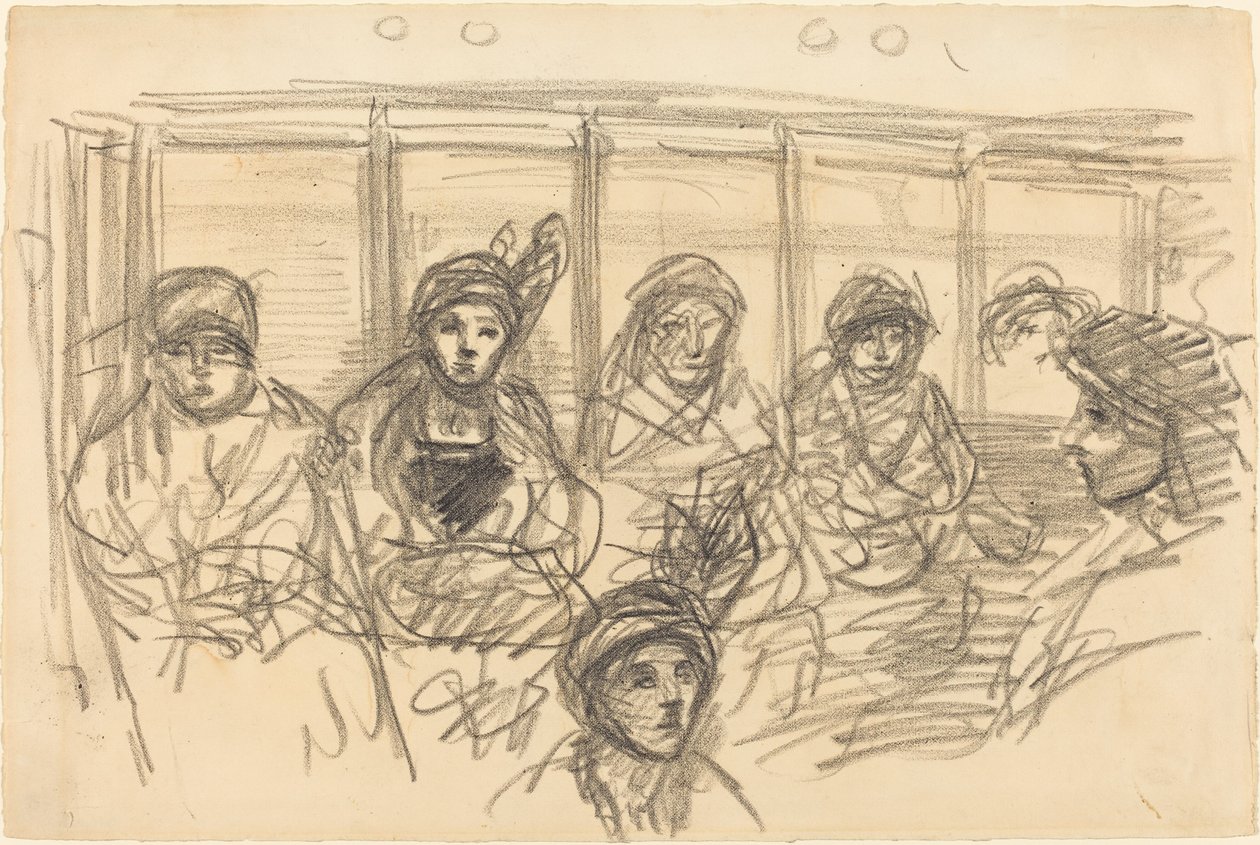 Ryttere på t-banen, ca. 1890. av Théophile Alexandre Steinlen
