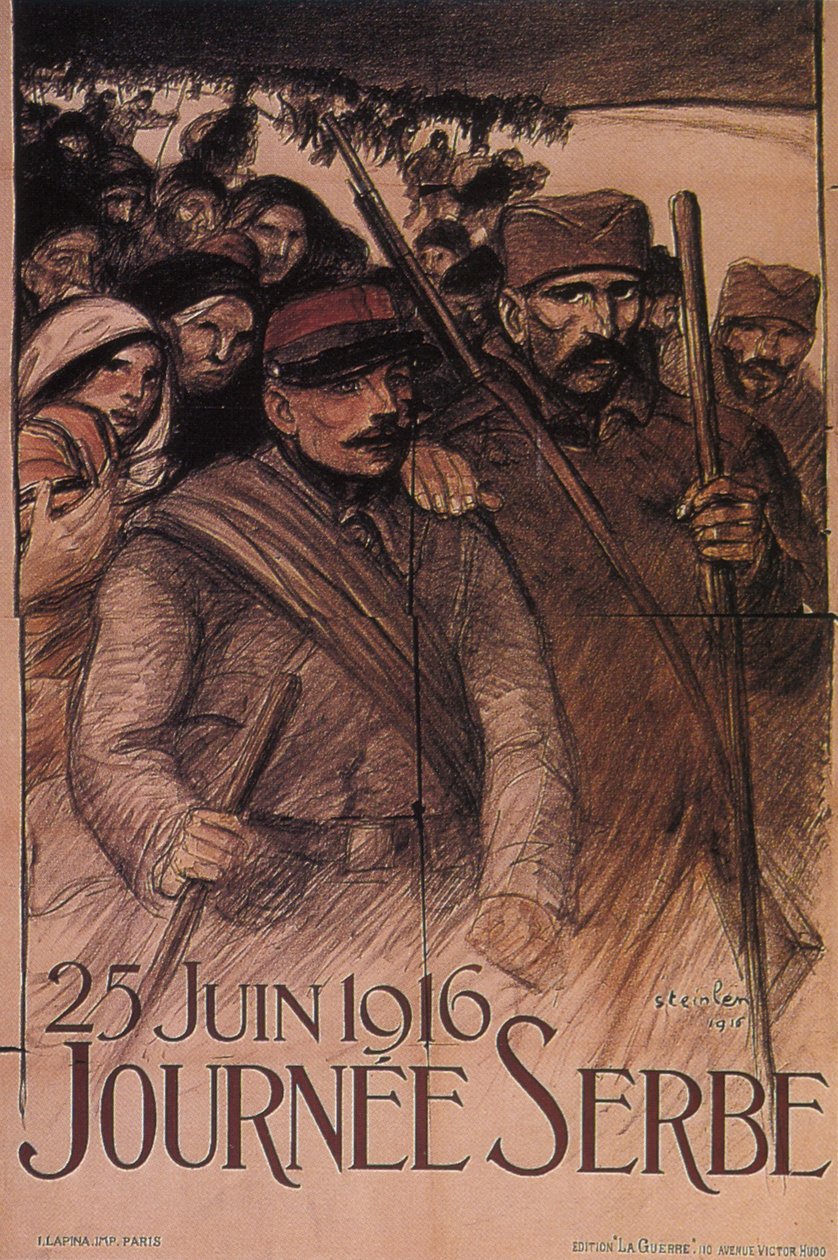 Serbia Day, 25. juni 1916, 1916 av Théophile Alexandre Steinlen