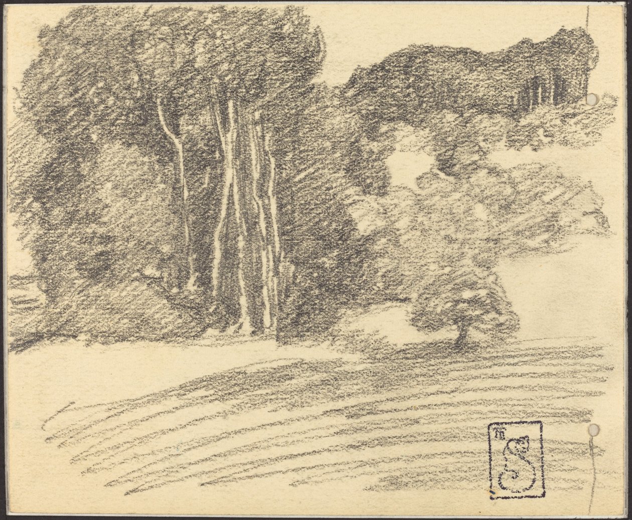 Skogen ved Courdemanche av Théophile Alexandre Steinlen