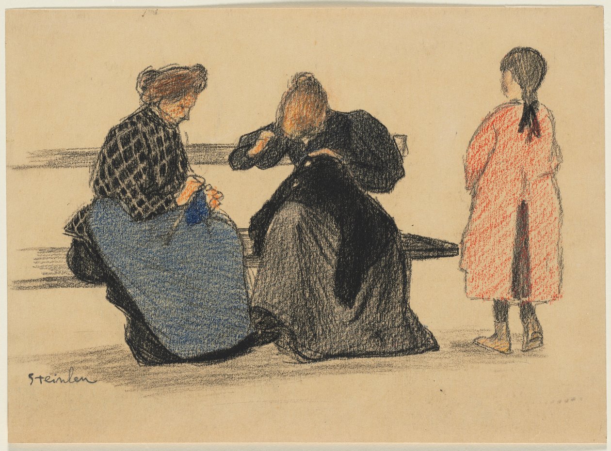 Tre figurer, 1900-tallet. av Théophile Alexandre Steinlen