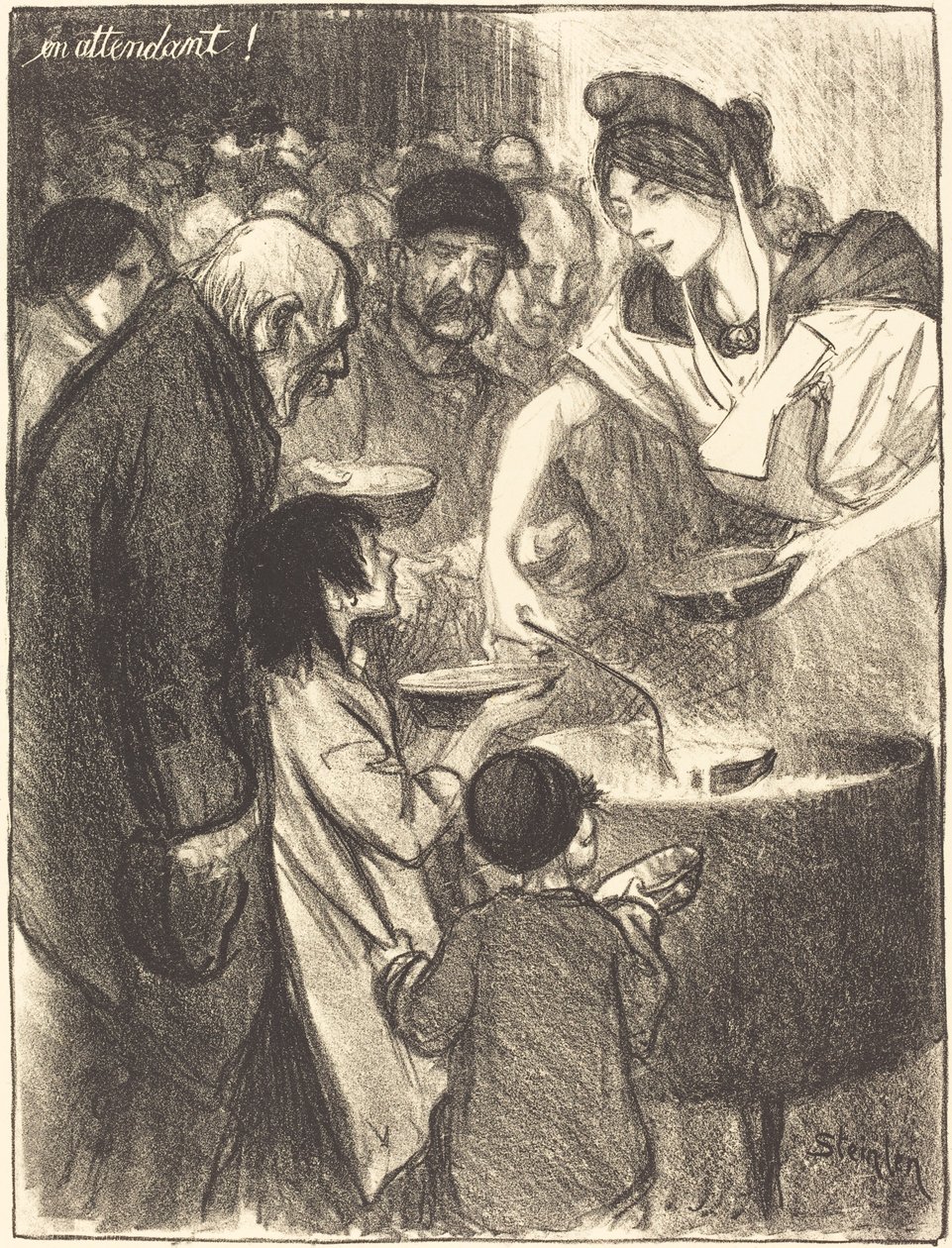 Waiting En attendant, 1895. av Théophile Alexandre Steinlen