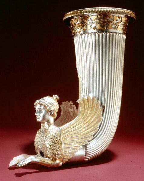 Rhyton (sølv) av Thracian