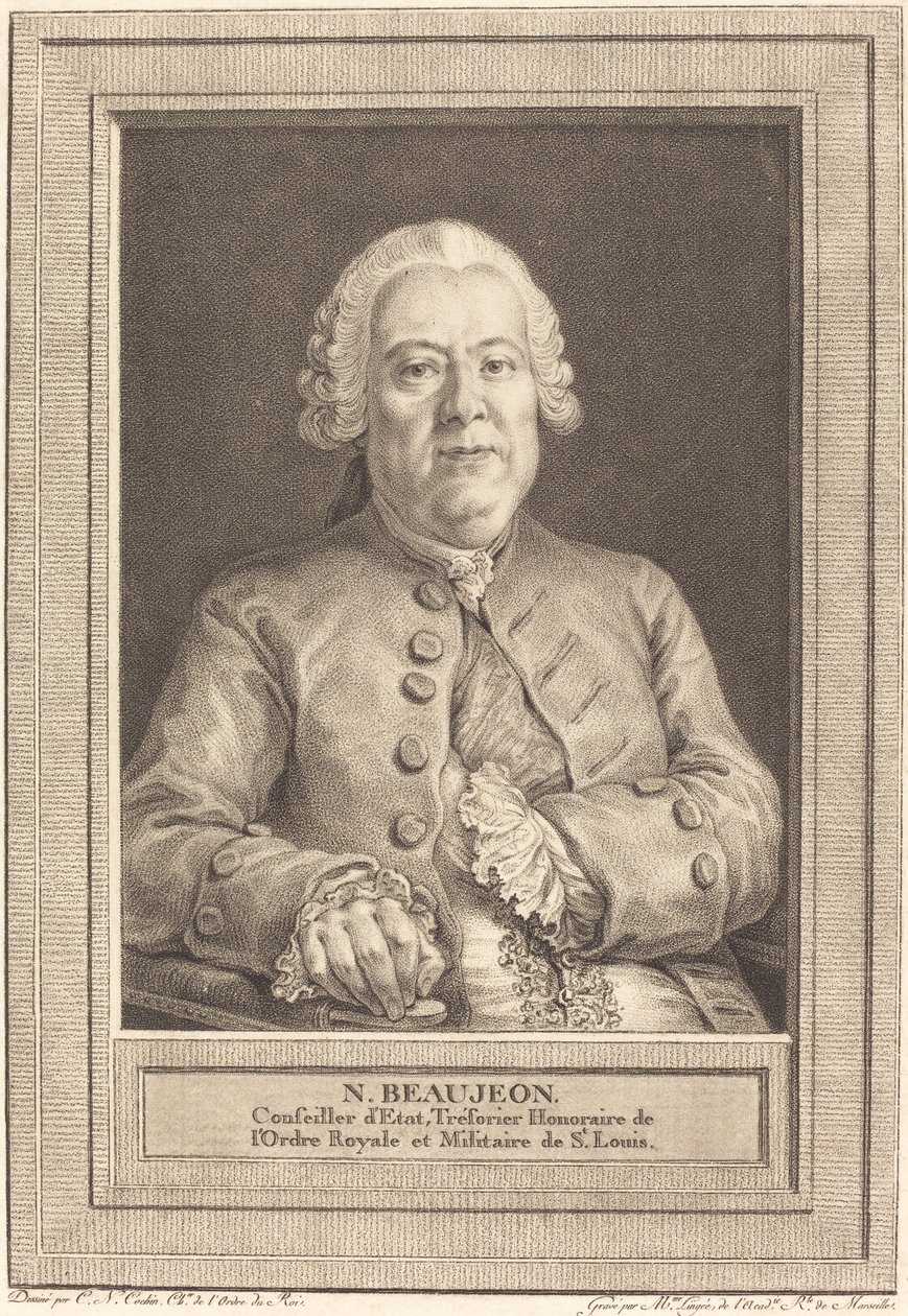 N.Beaujeon av Thérèse Éléonore Lingée after Charles Nicolas Cochin II
