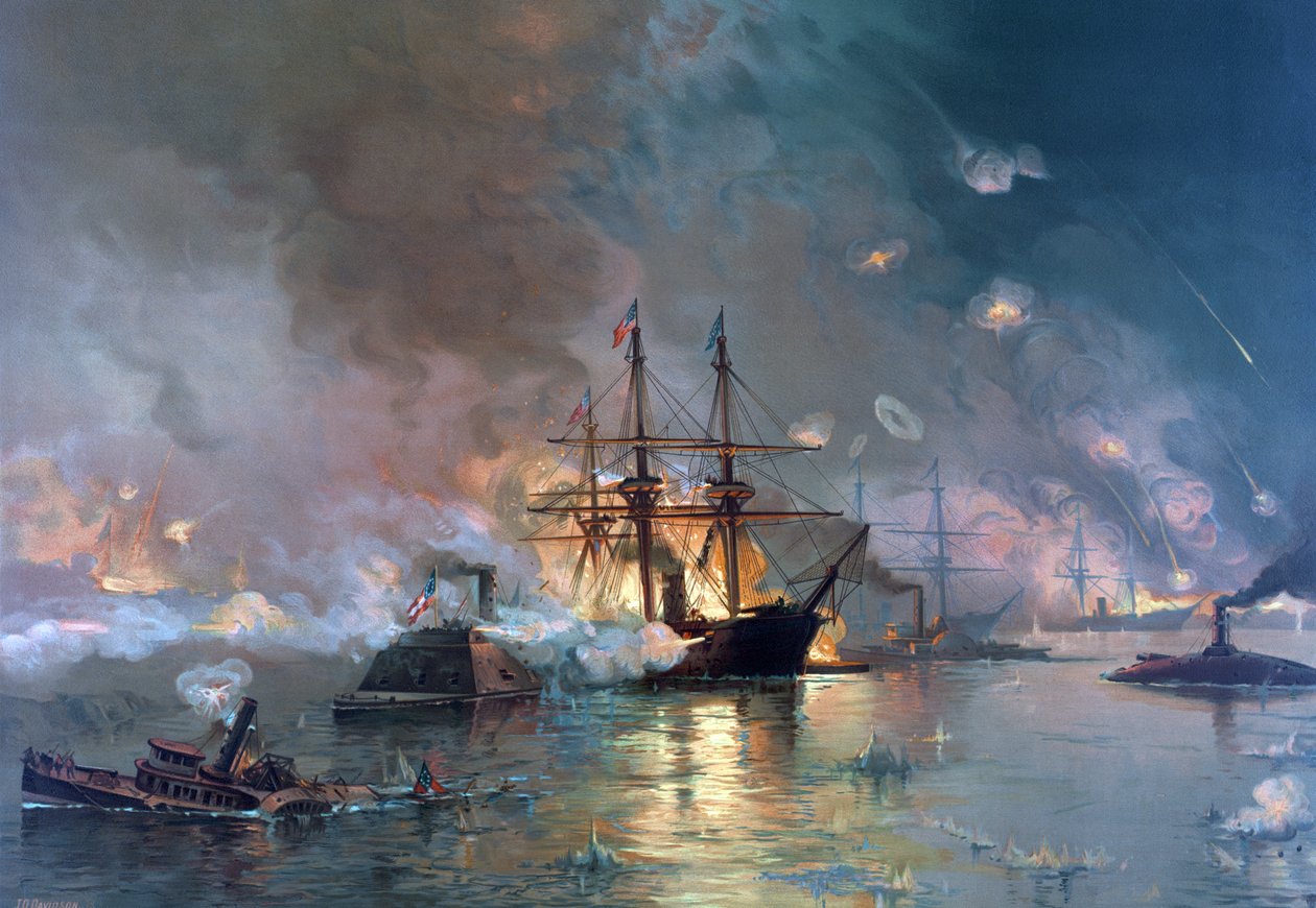Capture of New Orleans, pub. L. Prang & Co., 1888 av Thure de Thulstrup