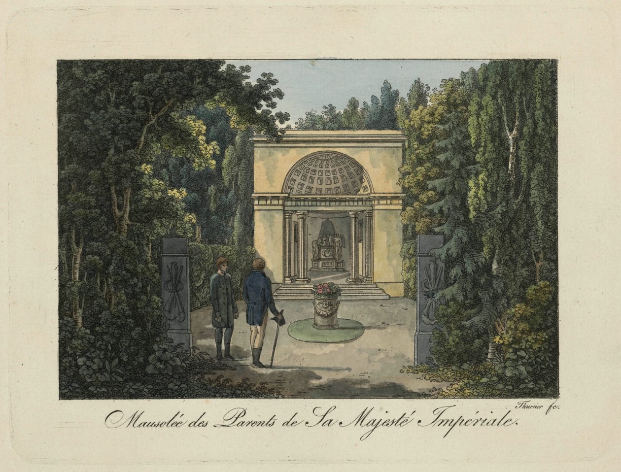 Monument til foreldrene i Pavlovsk Park, 1810-årene. av Thurner