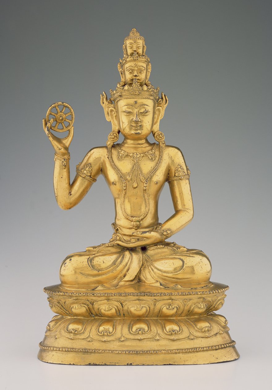 Vajrasattvadhatu Lokesvara (forgylt kobberlegering) av Tibetan School