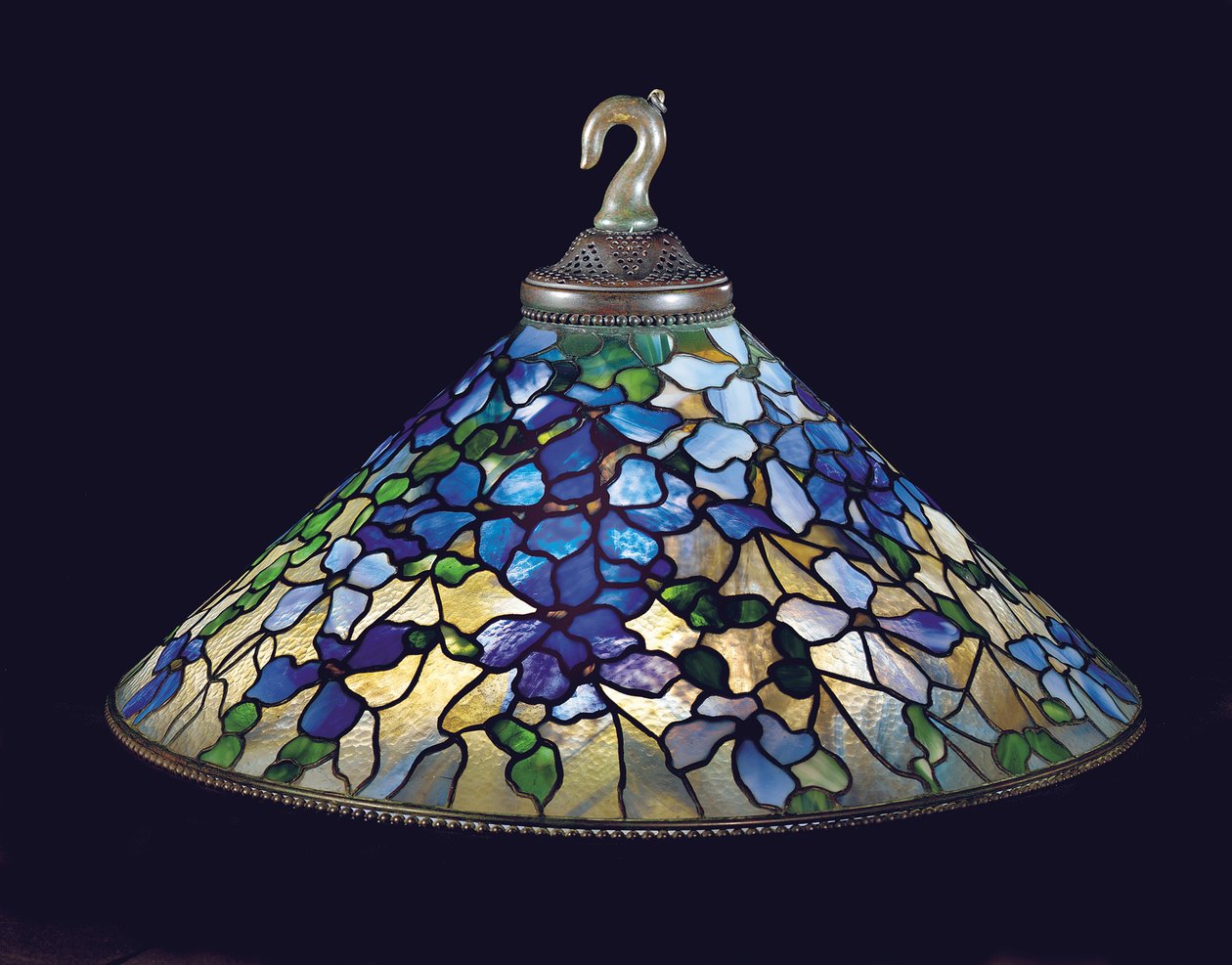 Clematis-lysekrone, ca. 1910 (blyglass og bronse) av Tiffany and Company