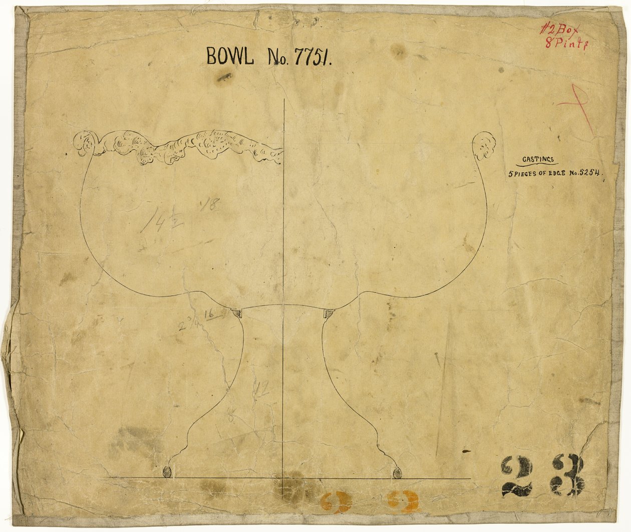 Design for skål nr. 7751 av Tiffany and Company
