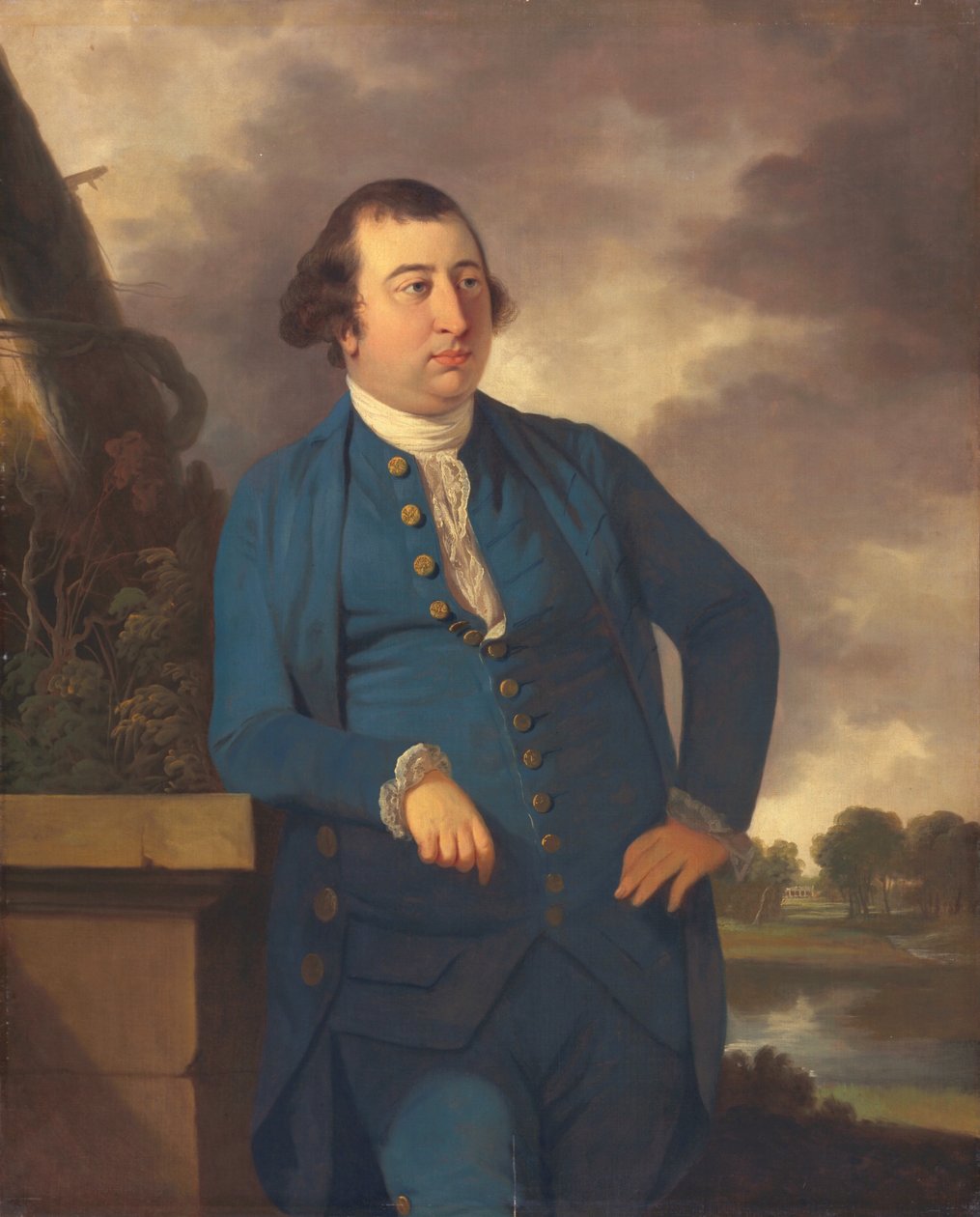 Mann i et indisk landskap, ca. 1773 av Tilly Kettle