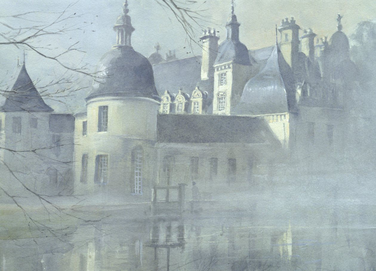 Chateau Tanlay, Tonnere, Burgund (wc på papir) av Tim Scott Bolton