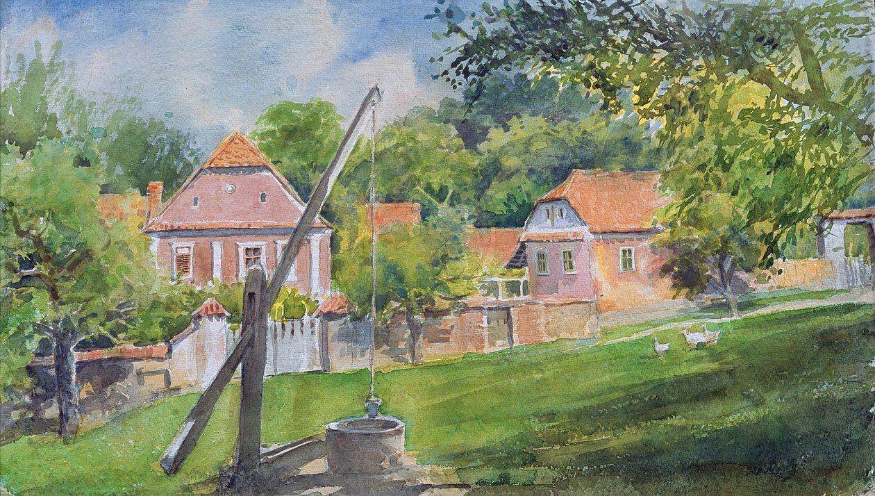 Mesendorf, Transylvania, 2001 (wc på papir) av Tim Scott Bolton