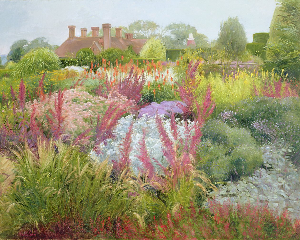 Spiers of Kniphofia og Great Dixter av Timothy Easton