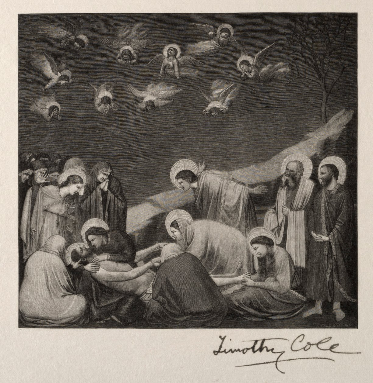 Gravleggingen, 1887. av Timothy Cole