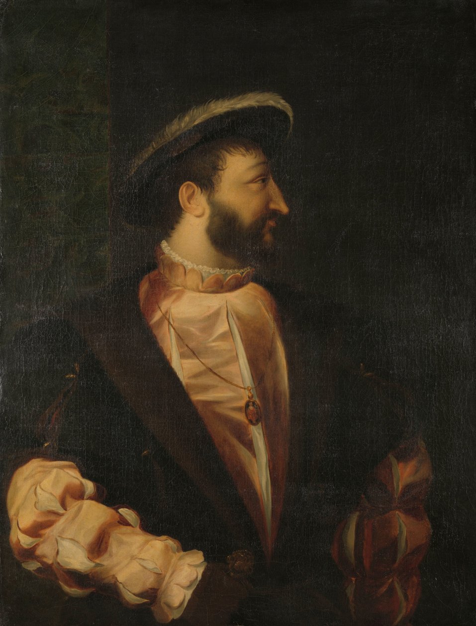 Frans I (1494-1547), konge av Frankrike av Titiaan (copy after)