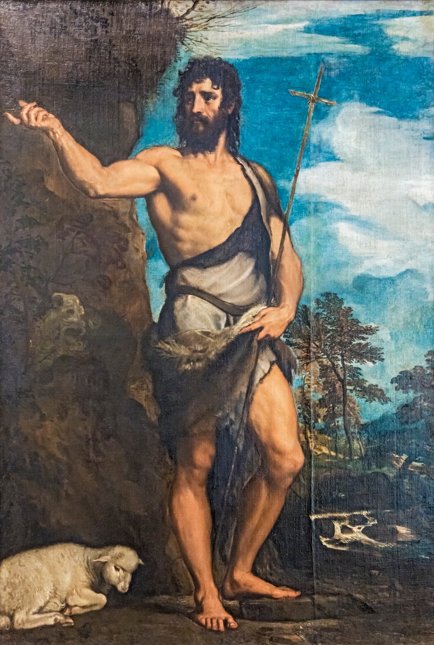 Johannes døperen av Tiziano Vecelli