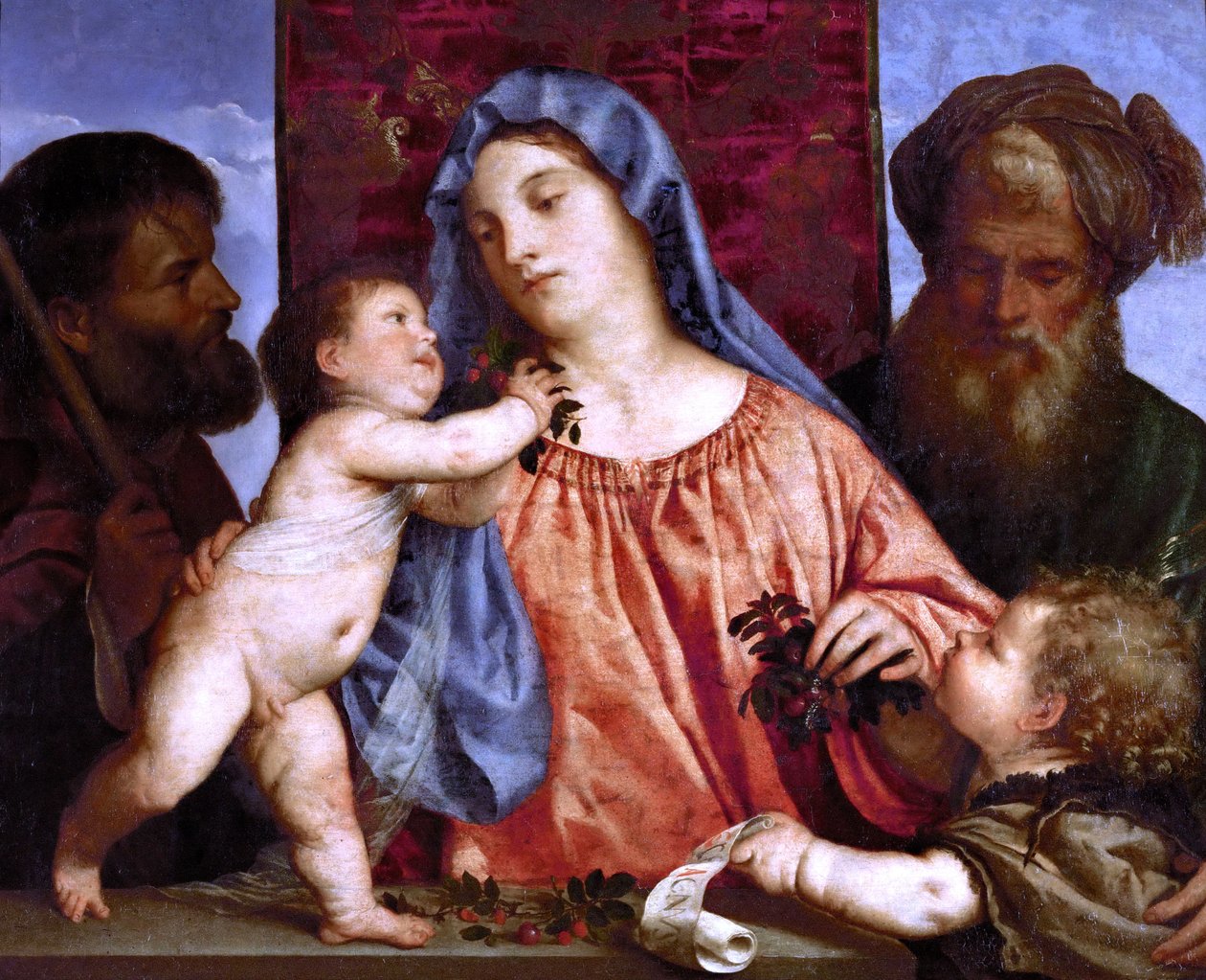 Kirsebær Madonna av Tiziano Vecelli