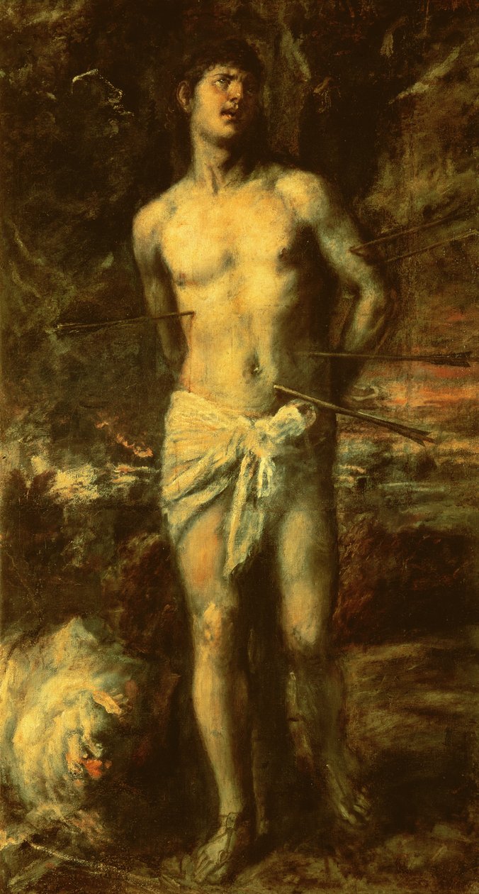 St. Sebastian, ca. 1570 av Tiziano Vecelli