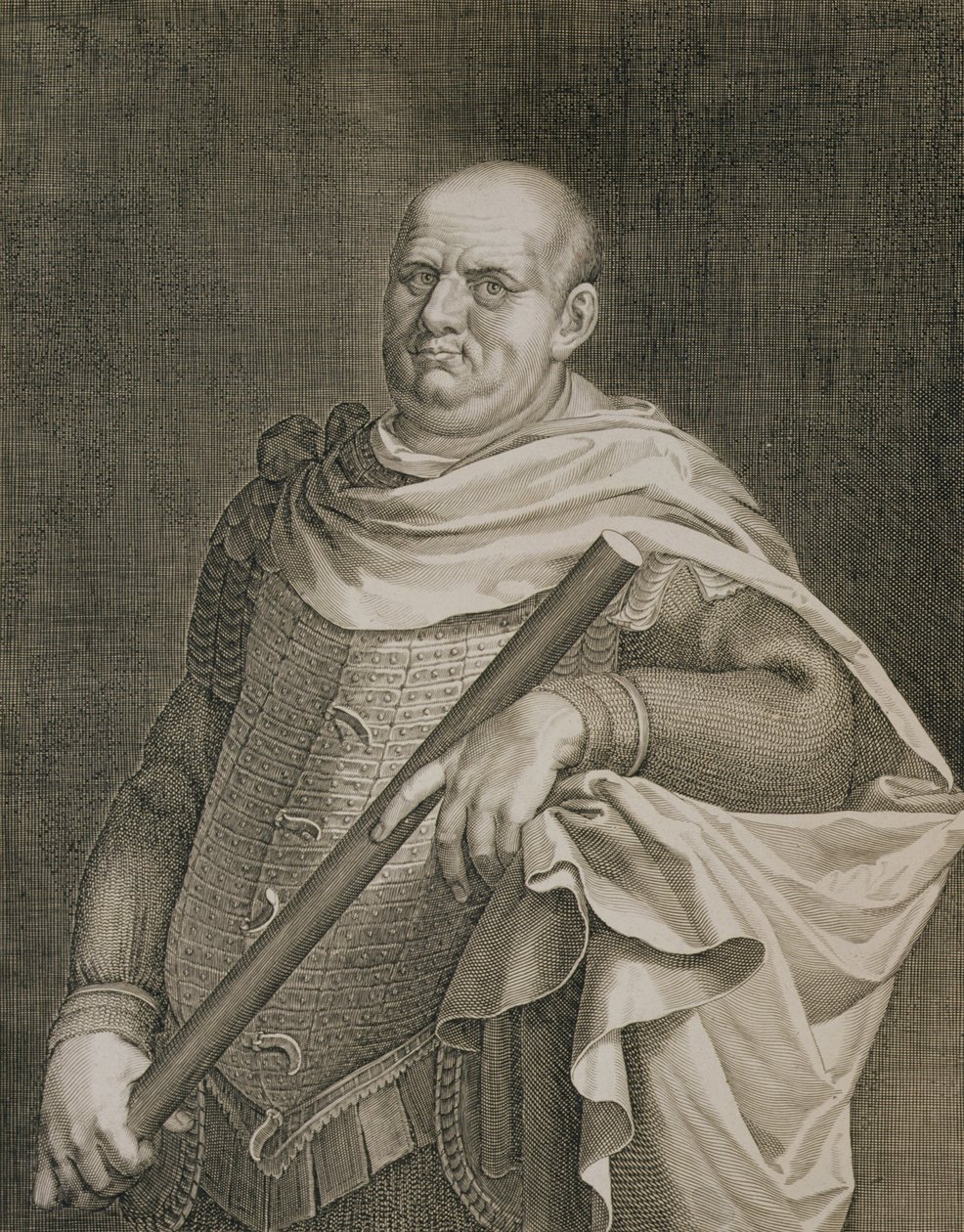 Vespasian (9-79 e.Kr.) Keiser av Roma 69-79 e.Kr. gravert av Aegidius Sadeler (1570-1629) av Tiziano Vecelli