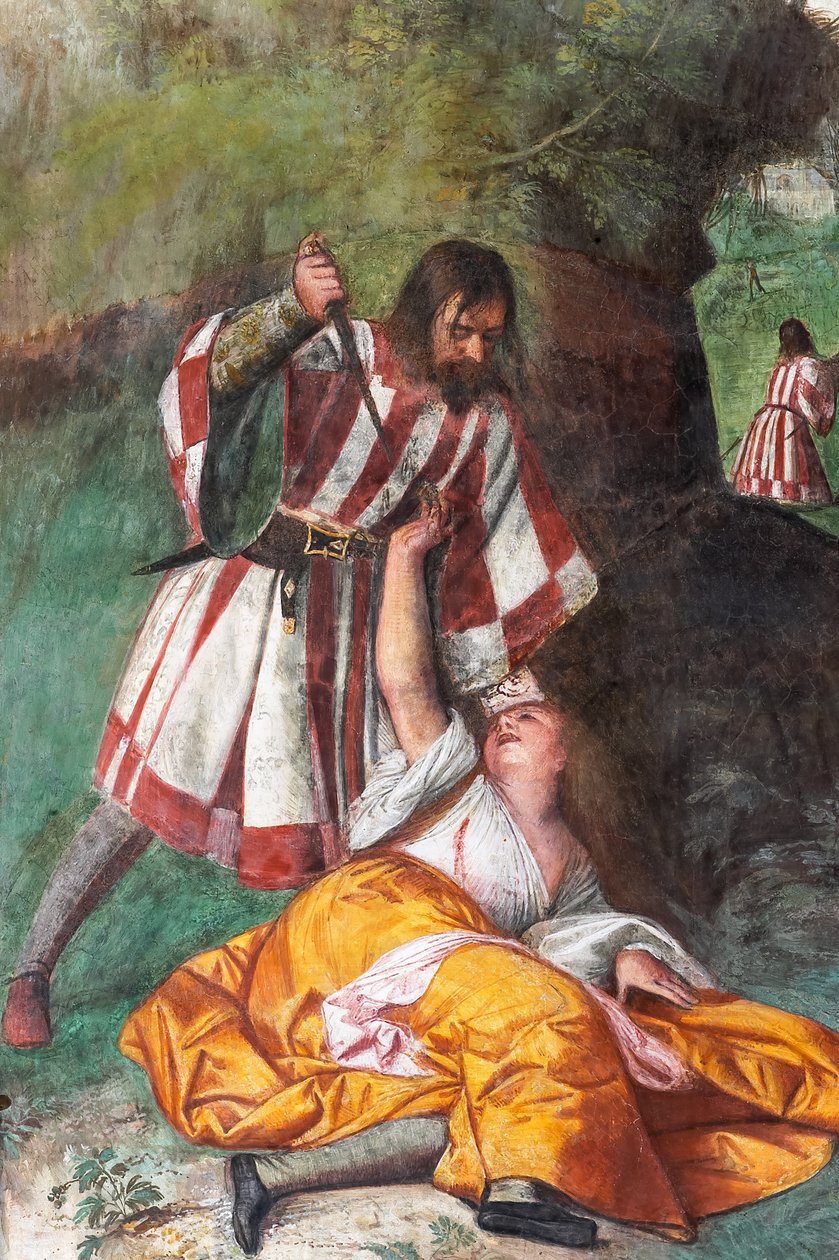 Mirakel av den sjalu ektemannen av Titian (c.1488 1576)