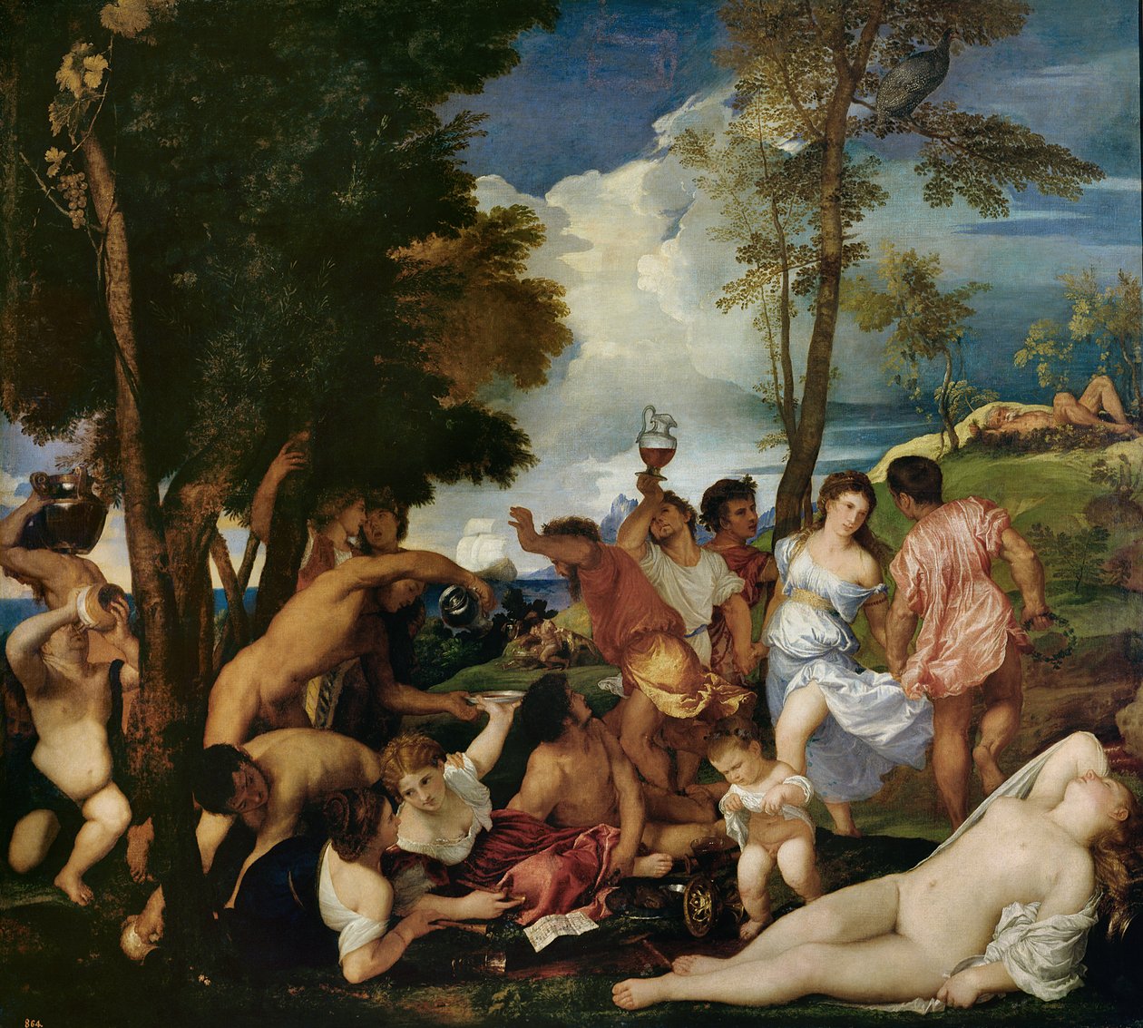 The Andrians, ca. 1523-4 (olje på lerret) av Tiziano Vecelli