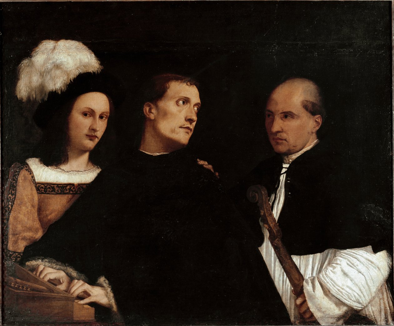 Konserten (eller avbrutt konsert) av Titian (c.1488 1576)