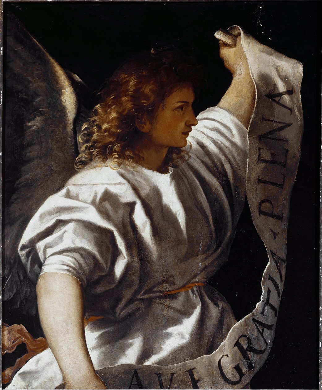 Polyptych Averoldi: Kunngjør engel av Titian (c.1488 1576)