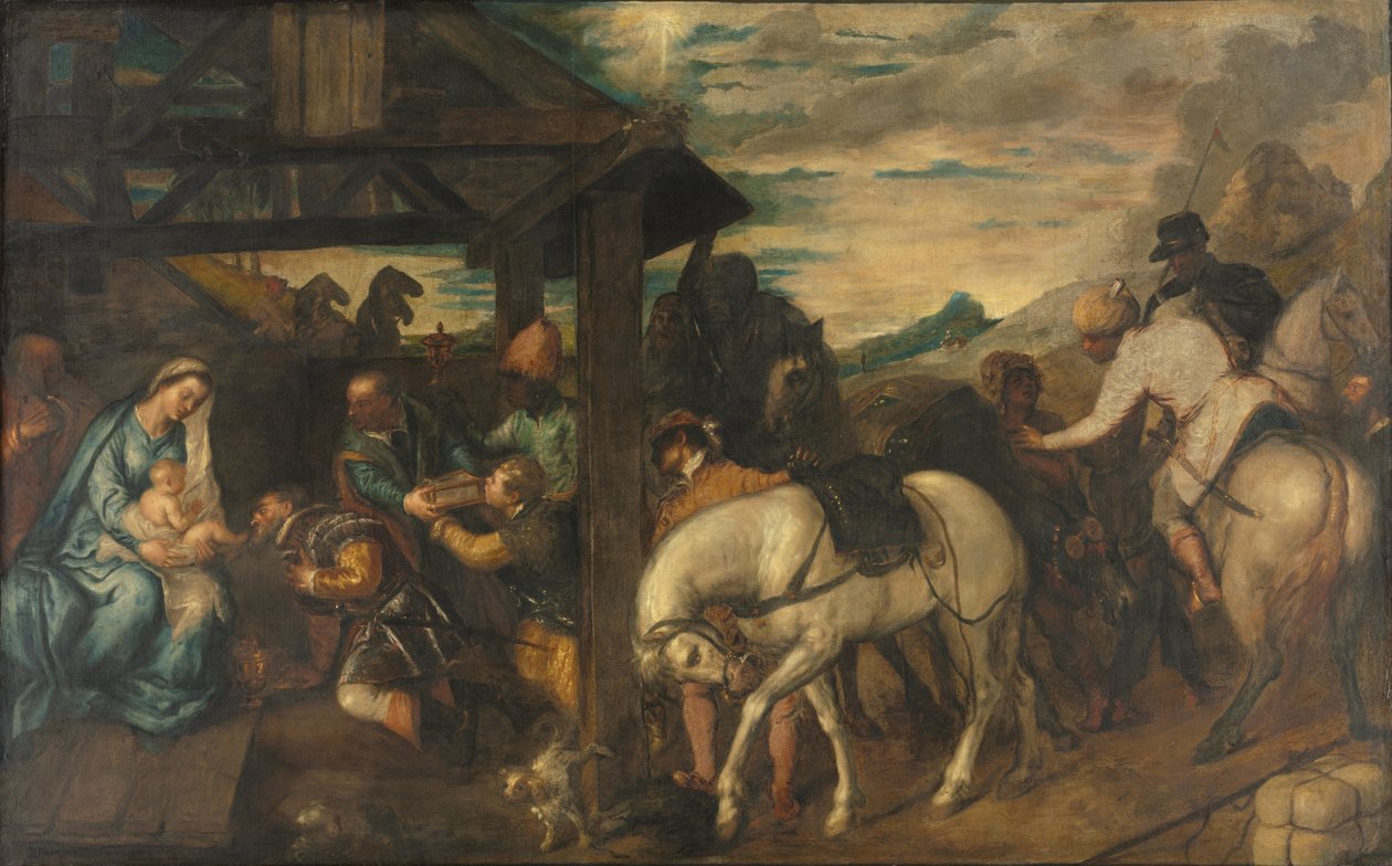 Tilbedelse av magiene av Titian