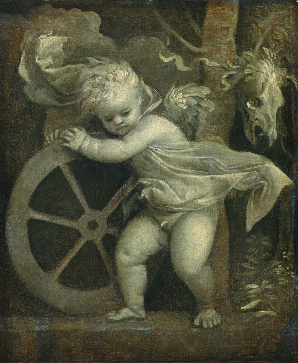 Amor med tidens hjul, ca. 15151520. av Titian