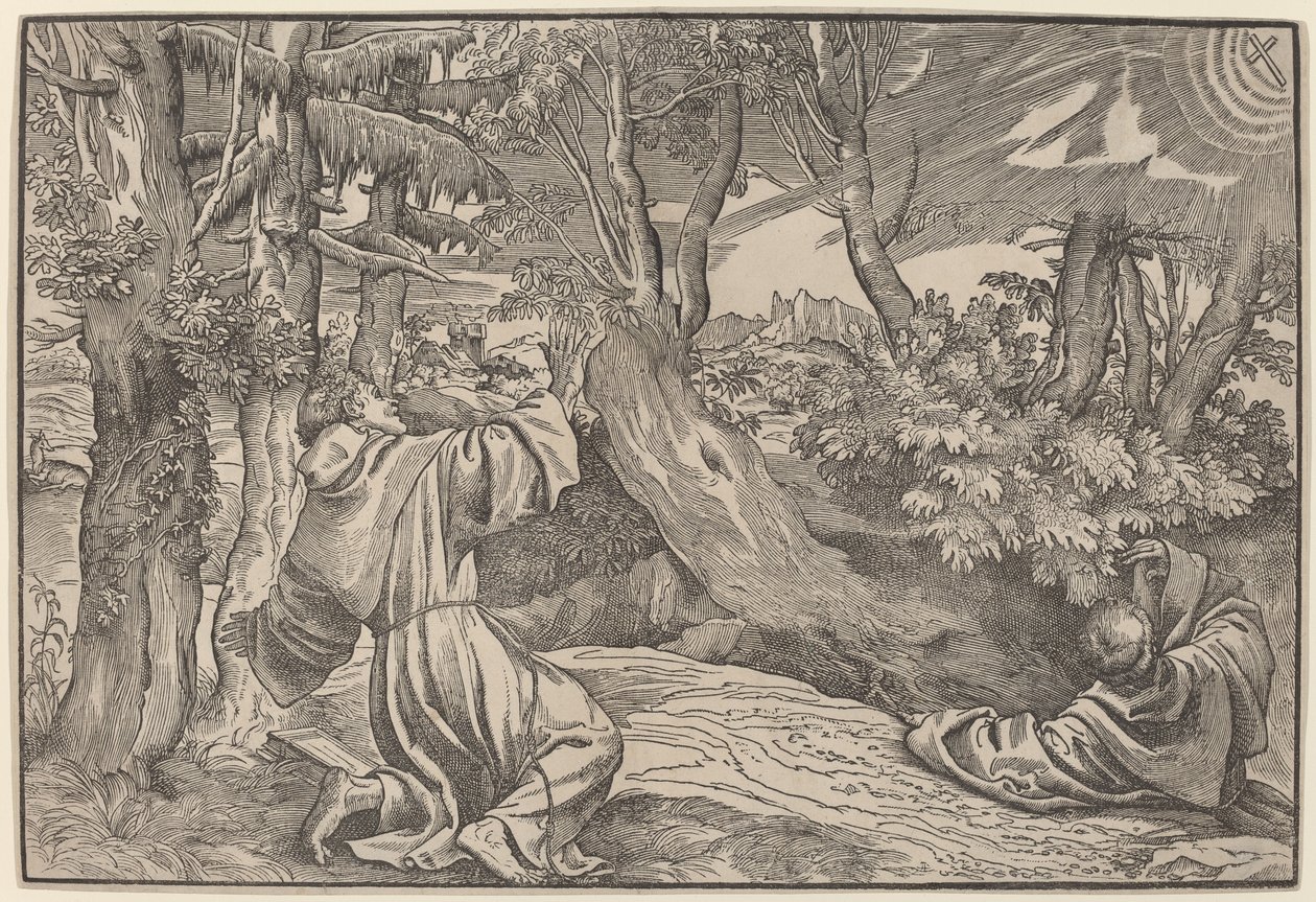 Saint Francis mottar Stigmata av Titian