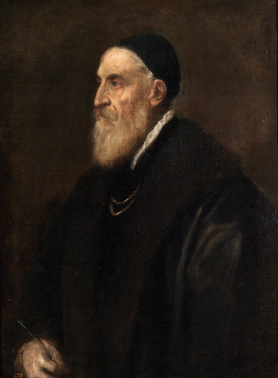 Selvportrett, ca. 1560-70 av Tiziano Vecelli