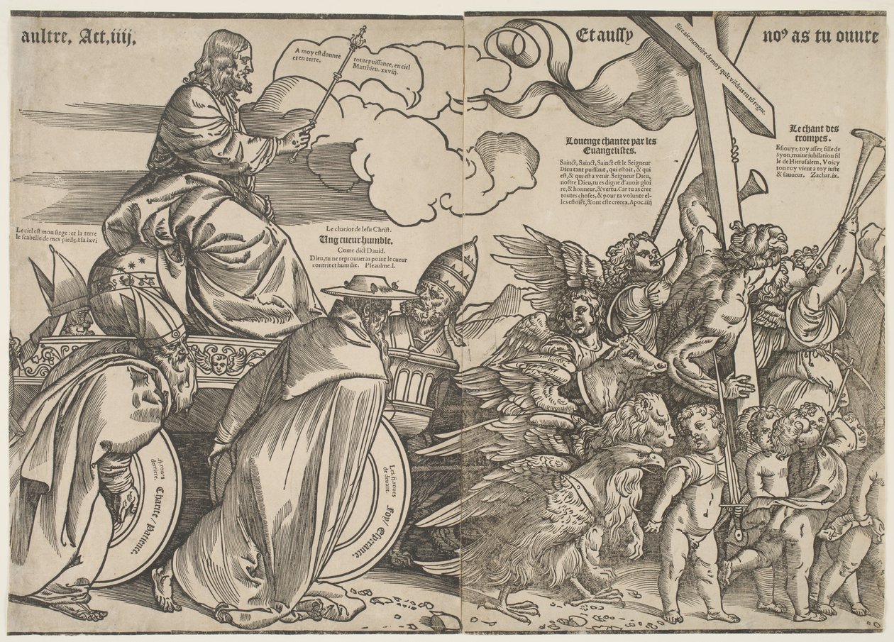Trompeter og Kristi vogn, ca. 1511 av Tiziano Vecelli
