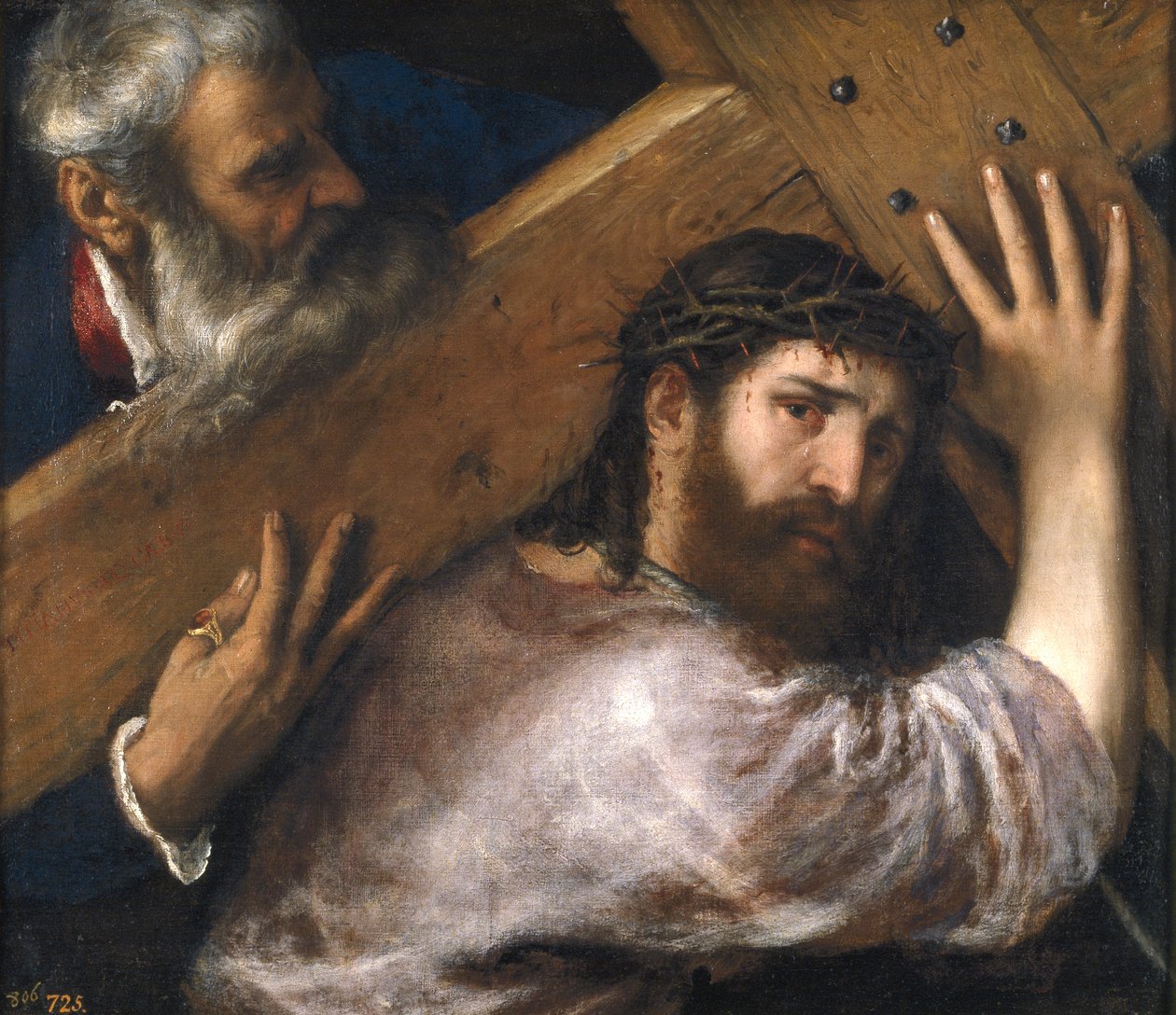 Kristus som bærer korset av Tiziano Vecelli