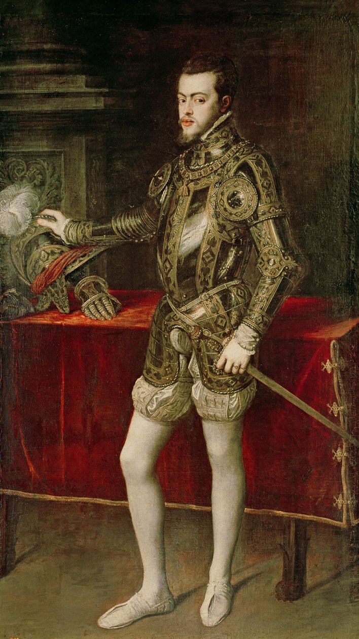 Kong Filip II (1527-98) 1550 av Tiziano Vecelli