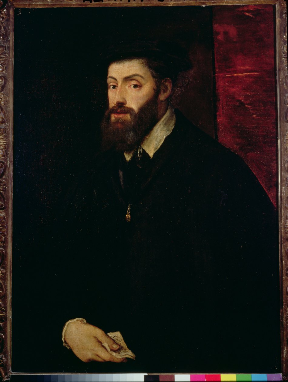 Portrett av Karl V (1500-58) av Tiziano Vecelli