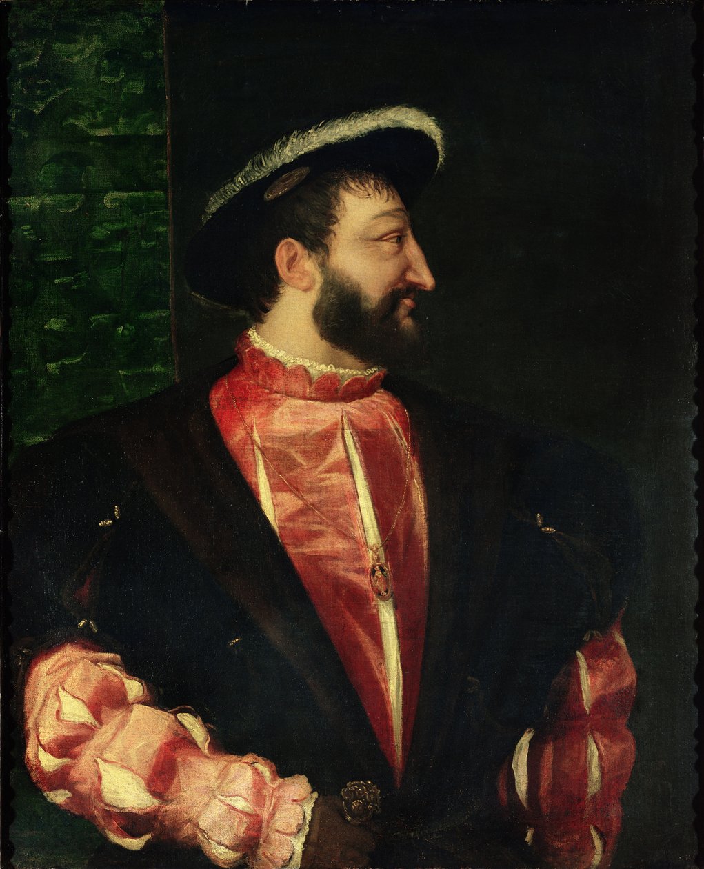 Portrett av Frans I (1494-1547) 1538 av Tiziano Vecelli