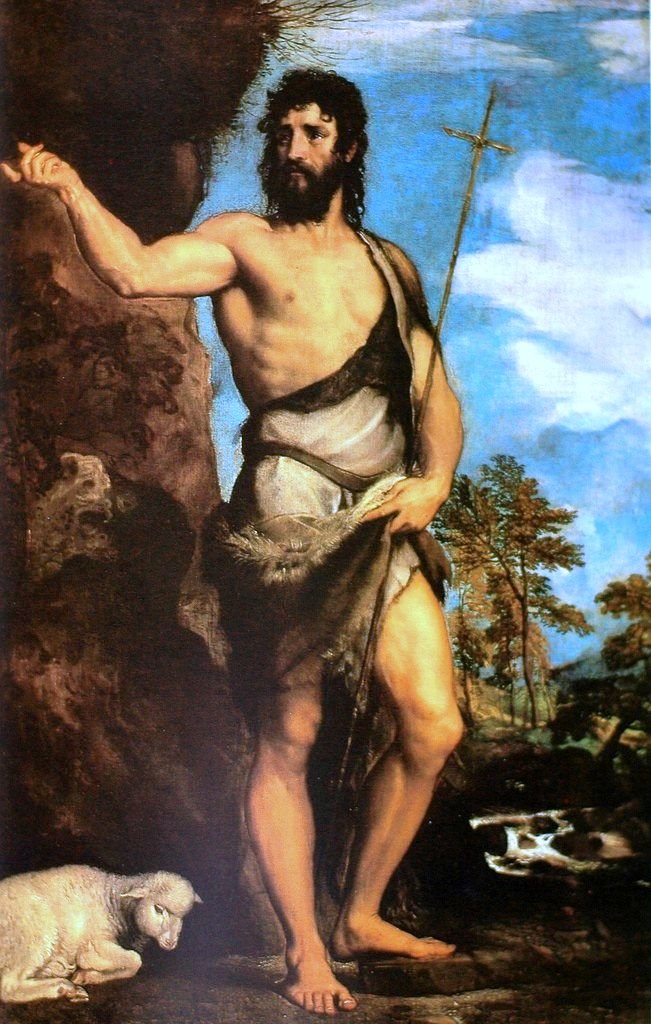 Johannes døperen av Tiziano Vecelli
