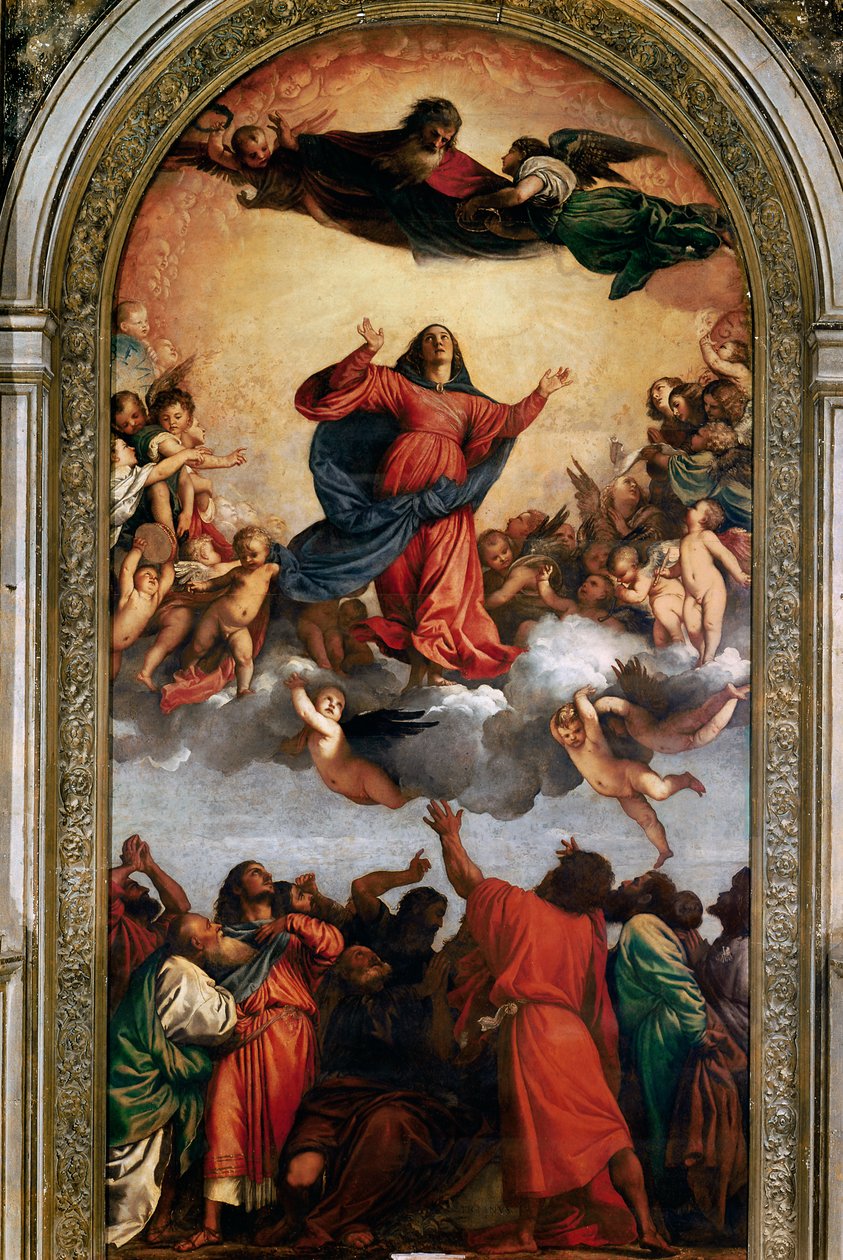 The Assumption of the Virgin, 1516-18 av Tiziano Vecelli